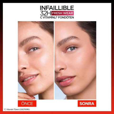 3 Adet Loreal Paris Infaillible 32H Fresh Wear Fondöten 125 Natural Beige ve ROSIE