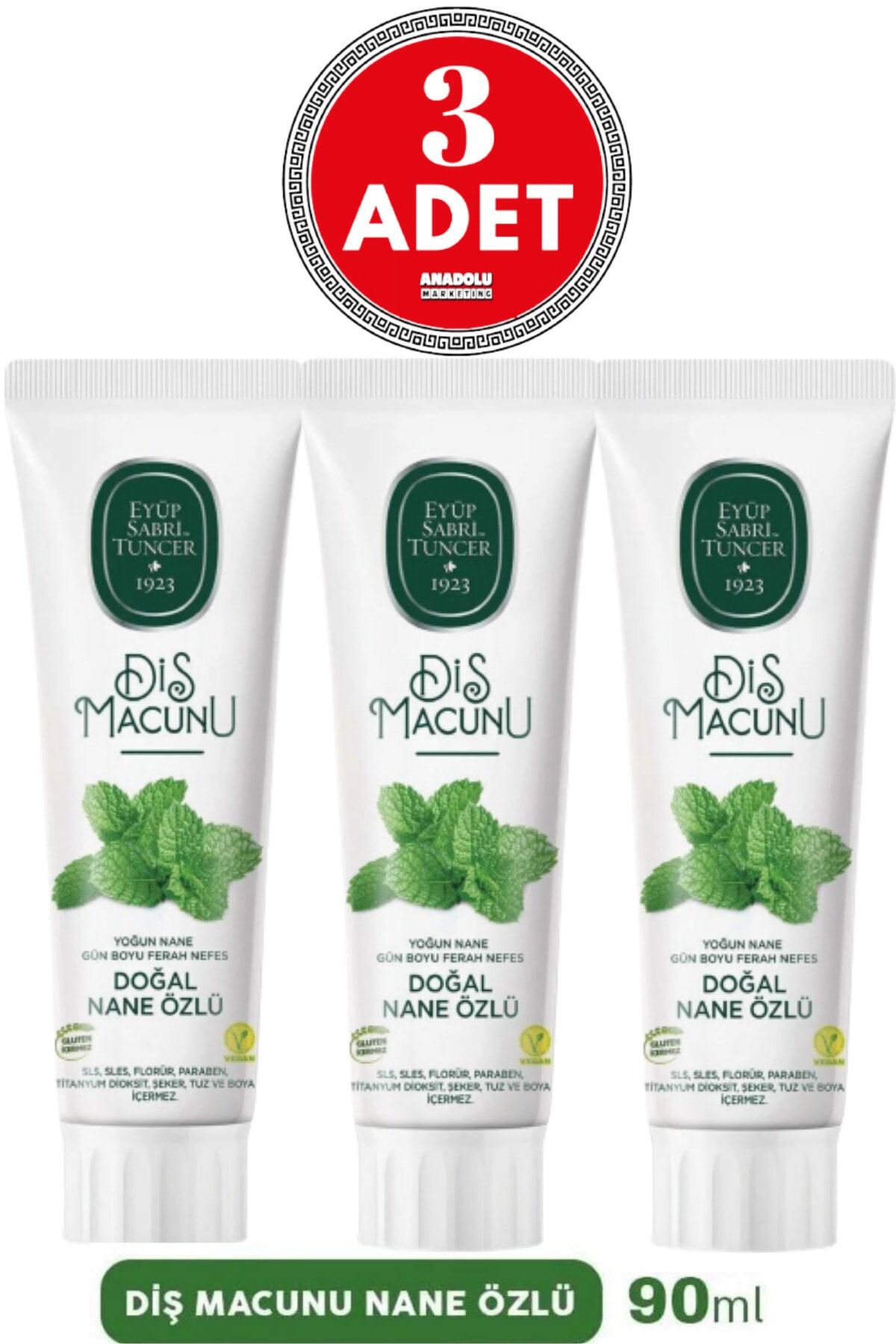 Eyüp Sabri Tuncer Diş Macunu Nane Özlü 90 ml x 3