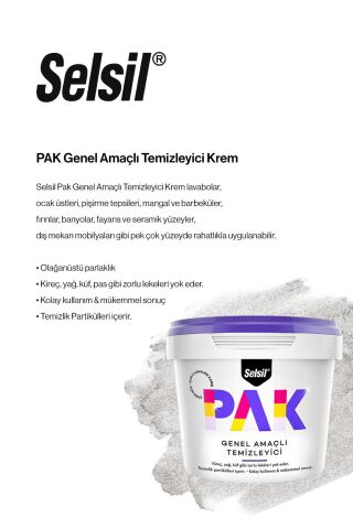 Selsil PAK Genel Amaçlı Temizleyici Krem 500 gr 7 AL 6 ÖDE ve rosie pamuk