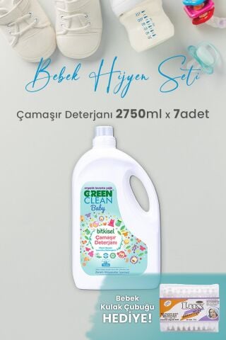 Green Clean Baby Bitkisel Çamaşır Deterjanı Lavanta Yağlı 2750 ml x 7 Adet ve Hediyeli