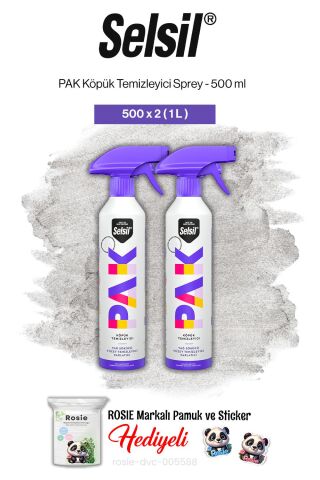 Selsil PAK Köpük Temizleyici Sprey 500 ml 2 adet ve rosie pamuk