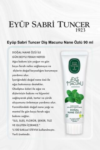 Eyüp Sabri Tuncer Diş Macunu Nane Özlü 90 ml 5 Al 4 Öde ve Rosie Pamuk