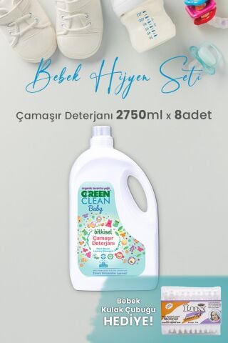 Green Clean Baby Bitkisel Çamaşır Deterjanı Lavanta Yağlı 2750 ml x 8 Adet ve Hediyeli