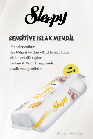 Sleepy 90'lı 11 AL 10 ÖDE Sensitive Islak Mendil ve ROSIE Pamuk 60'lı