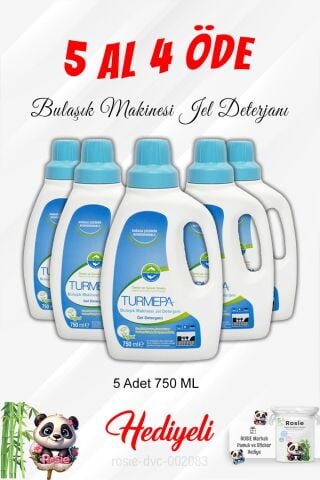 Turmepa Bulaşık Makinesi Deterjanı 750 ML 5 Al 4 Öde ve Rosie Pamuk