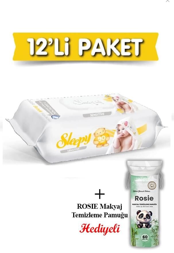 Sleepy Sensitive Islak Havlu 12x90 1080 yaprak ve ROSIE