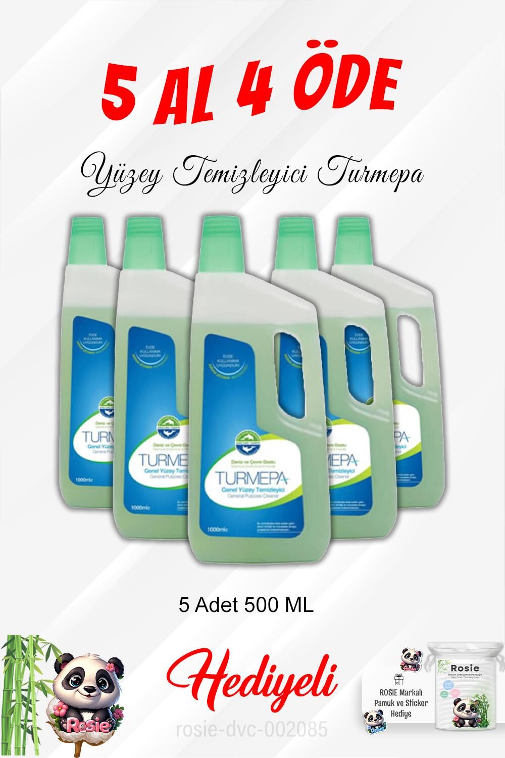 Yüzey Temizleyici Turmepa 1000 ML 5 Al 4 Öde ve Rosie Pamuk