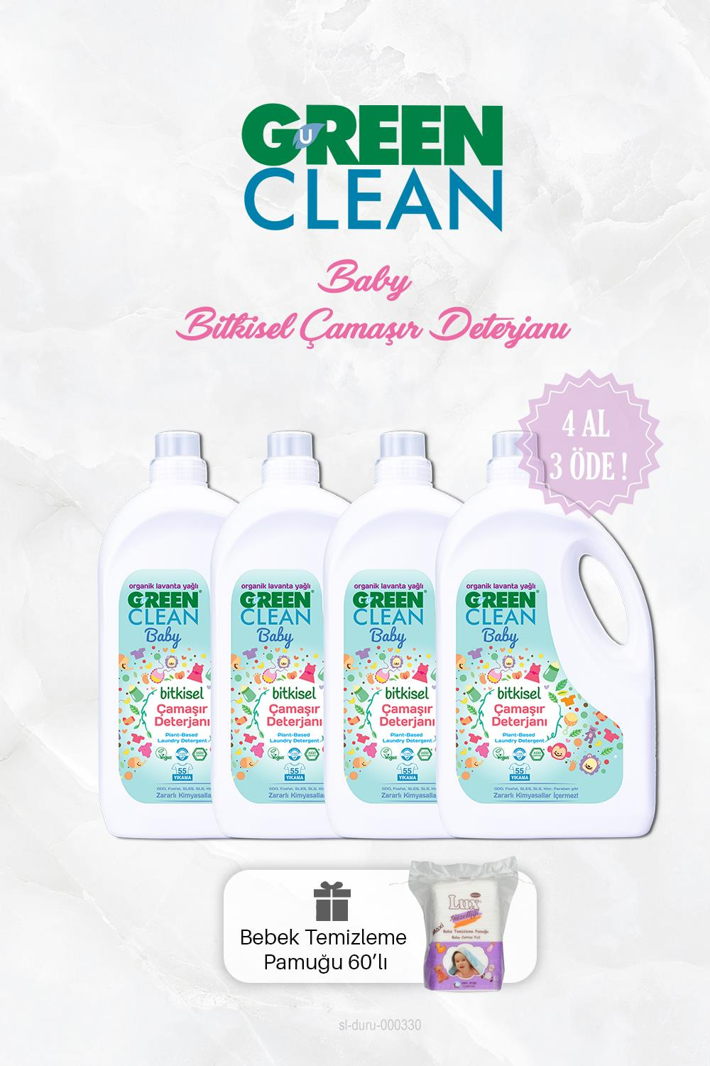 4 AL 3 ÖDE Bitkisel Bebek Çamaşır Deterjanı 2750 ml