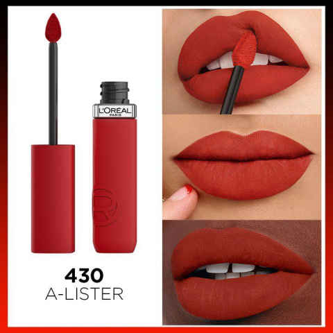 3 Adet Loreal Paris Infaillible Matte Resistance Likit Mat Ruj - 430 A-Lister ve ROSIE