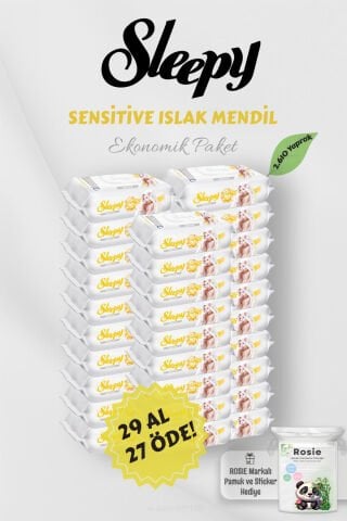 Sleepy 29 AL 27 Öde Sensitive 90' lı Islak Mendil, ROSIE