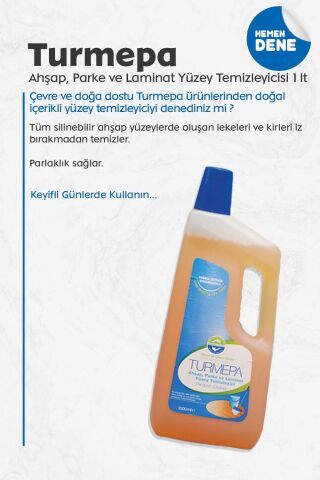 Ahşap, Parke, Laminat Temizleyici Turmepa 5 Al 4 Öde 1000 ML ve Rosie Pamuk
