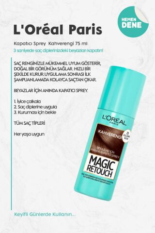 Loreal Paris Kapatıcı Sprey Kahverengi 75 ml
