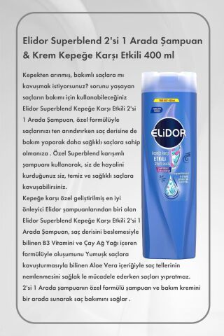 Sleepy Natural Hijyenik Ped Gece 18 Adet X 3 ve Hediye Elidor 2'si 1 Arada Kepeğe Karşı Etkili 400 ml