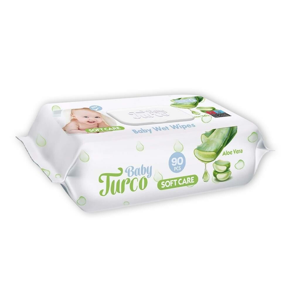 Baby Turco Soft Care Bebek Islak Havlu Aloe Vera 90' lı