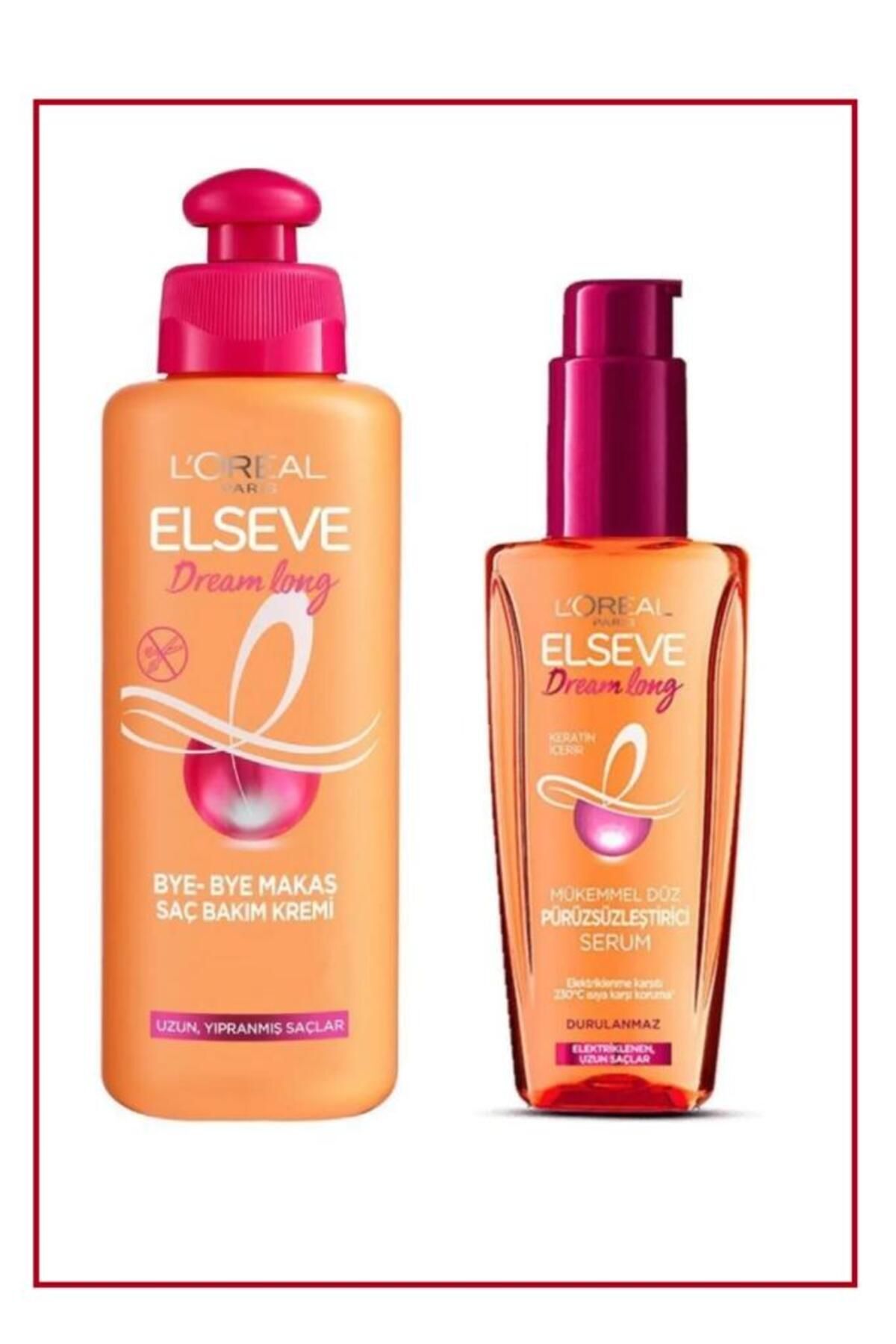 Elseve Dream Long Pürüzsüzleştirici Serum 100ml Elseve Dream Long Makas Saç Bakım Kremi 200