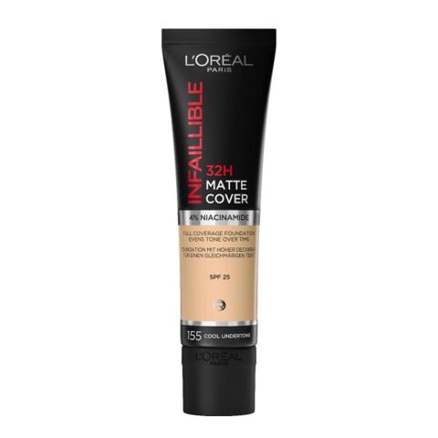 Loreal Paris Infaillible Matte Cover Fondöten SPF25 Soğuk Alt Ton 155
