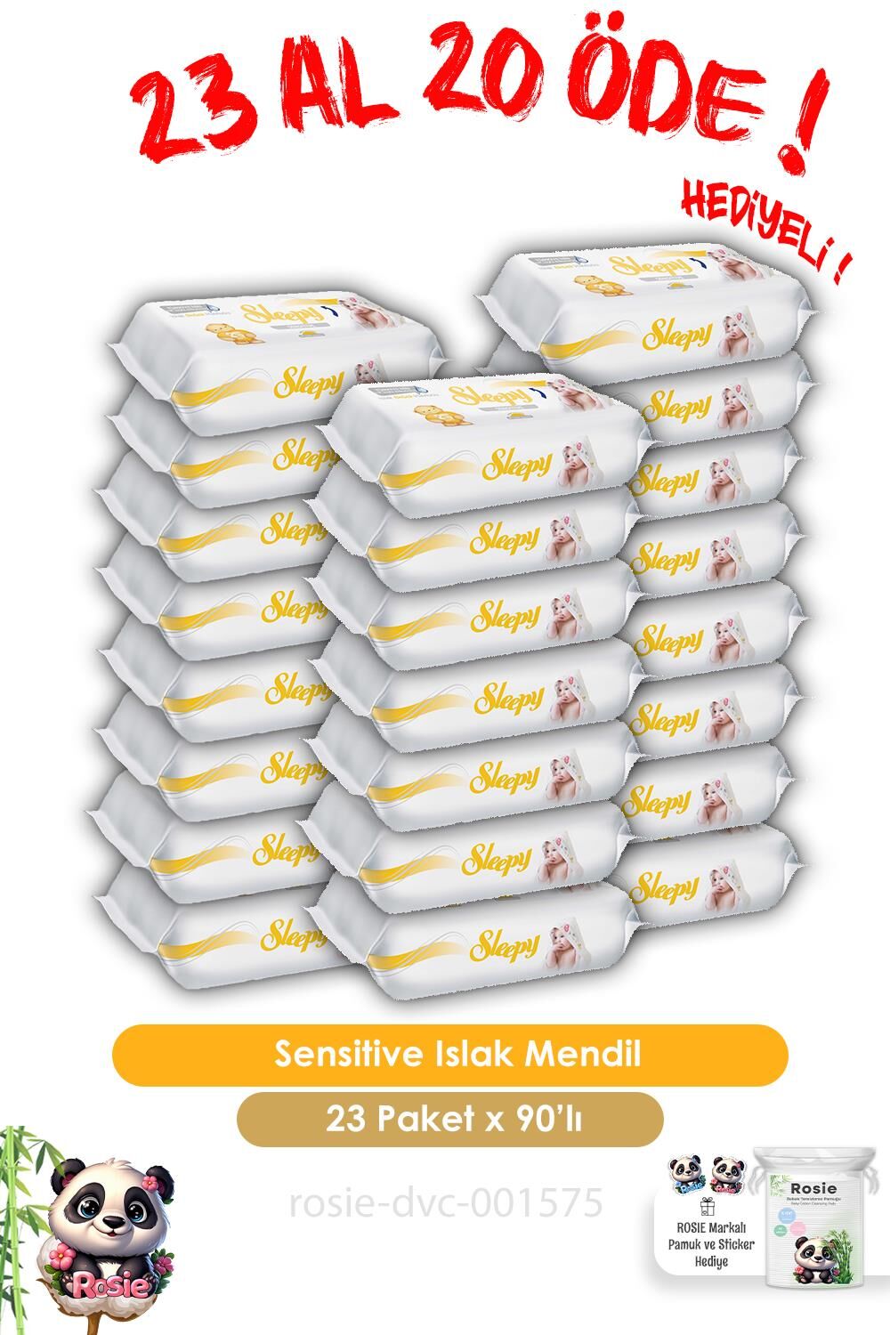 23 AL 20 ÖDE Sleepy Sensitive Islak Mendil 90'lı ve ROSIE
