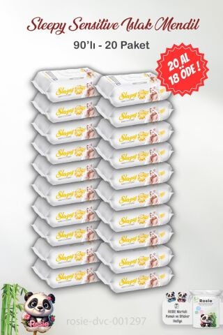 Sleepy 20 AL 18 ÖDE Sensitive Islak Mendil 90'lı ve ROSIE