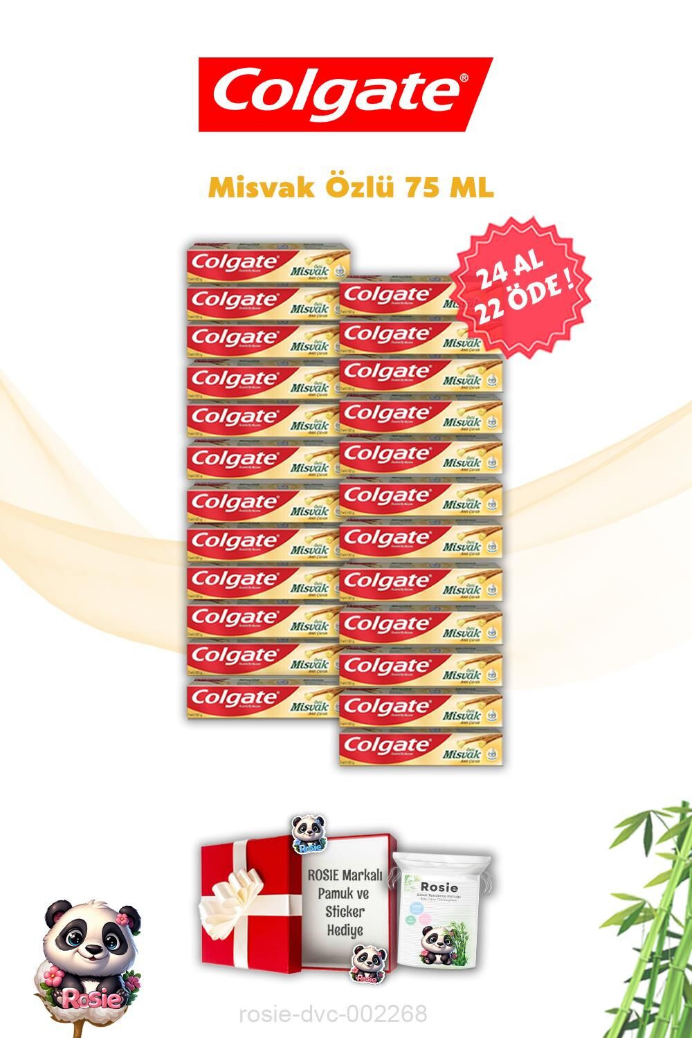 24 AL 22 ÖDE Misvak Özlü Diş Macunu Colgate ve Rosie