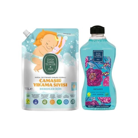 Eyüp Sabri Tuncer Sıvı Sabun Okyanus ve Bebek Çamaşır Deterjanı 1500 ml