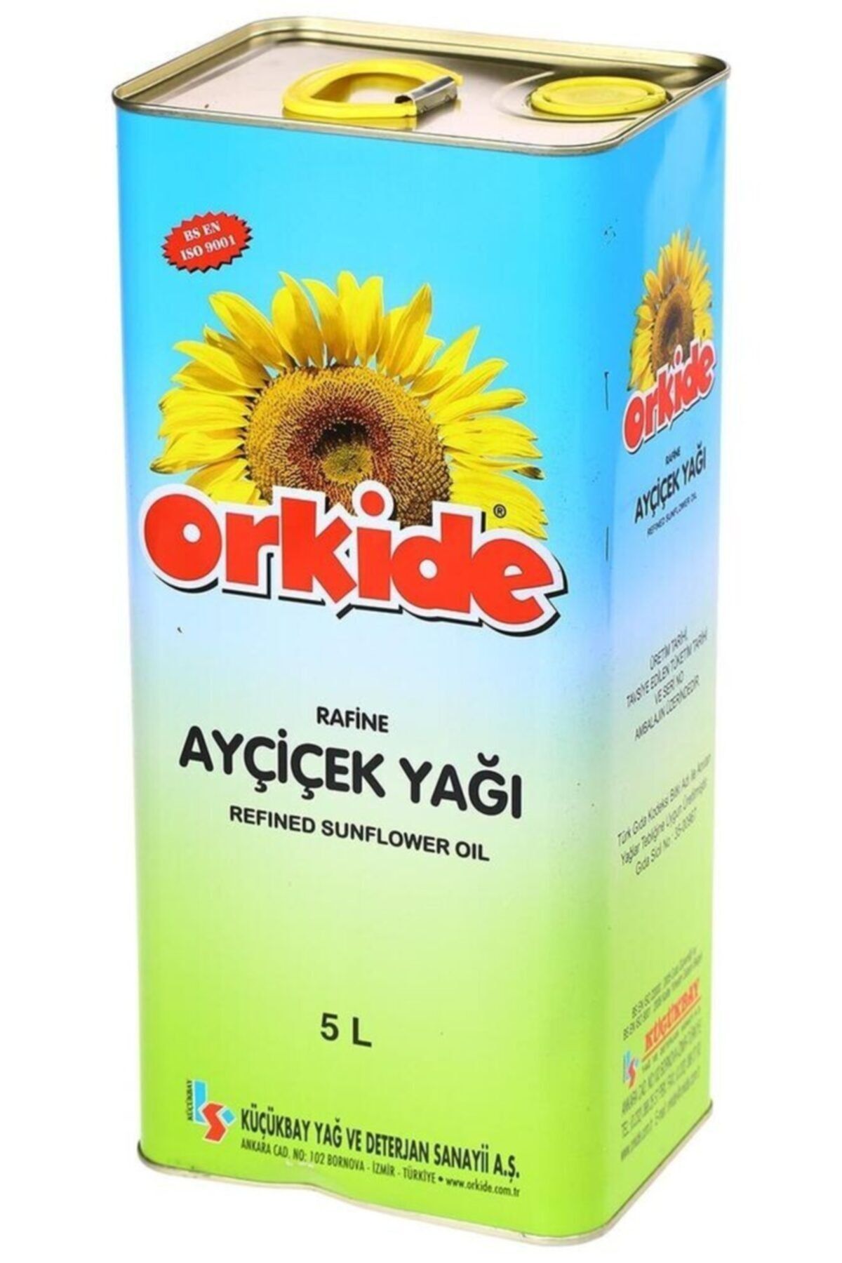 Orkide Ayçiçek Yağı Teneke 5 Litre
