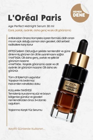 Loreal Paris Age Perfect Midnight Serum 30 ml