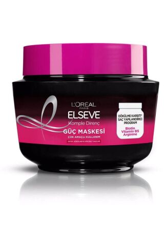 Elseve Saç Maske L'oréal Paris Komple Direnç Dökülme Karşıtı Güç Maskesi 300 ml
