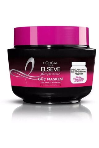Elseve Saç Maske L'oréal Paris Komple Direnç Dökülme Karşıtı Güç Maskesi 300 ml