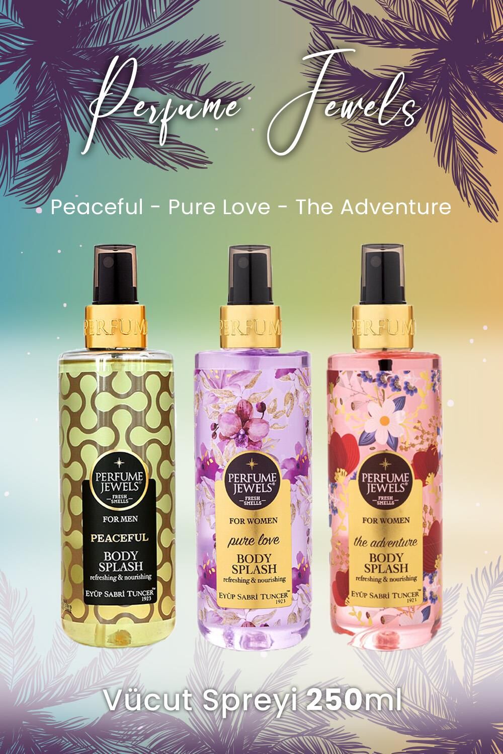 Eyüp Sabri Tuncer Vücut Spreyi Peaceful, Pure Love ve The Adventure