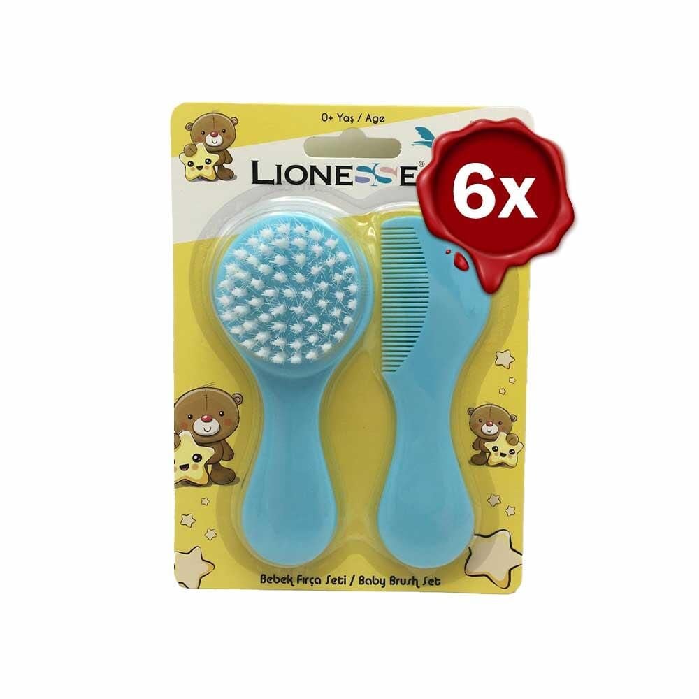 Tarko Lionesse Fırça Tarak Seti - Mavi x 6