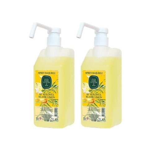 EST Klasik Limon Kolonyası 1 lt - Sprey Başlıklı X 2 Adet