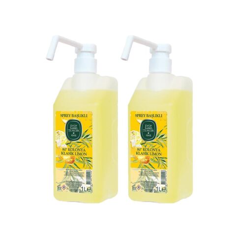 EST Klasik Limon Kolonyası 1 lt - Sprey Başlıklı X 2 Adet
