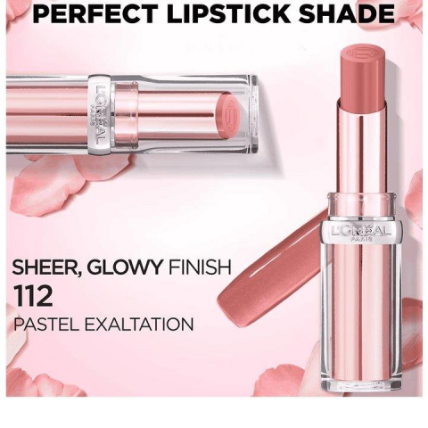 3 Adet Loreal Paris Glow Paradise Lipstick 112 Pastel Exaltation ve ROSIE