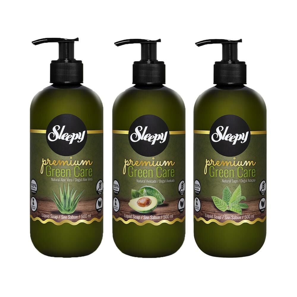 Sleepy Premium Green Care Sıvı Sabun 500 ml Set
