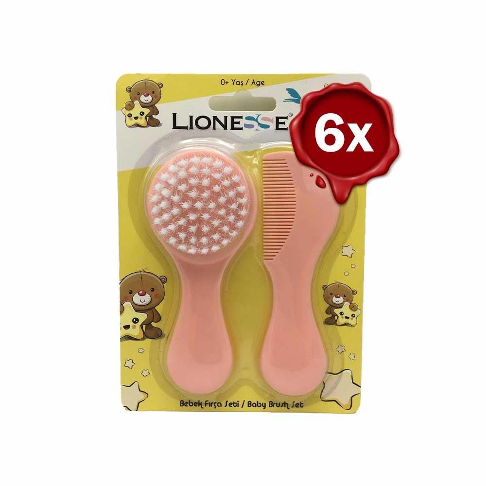 Tarko Lionesse Fırça Tarak Seti - Pembe x 6