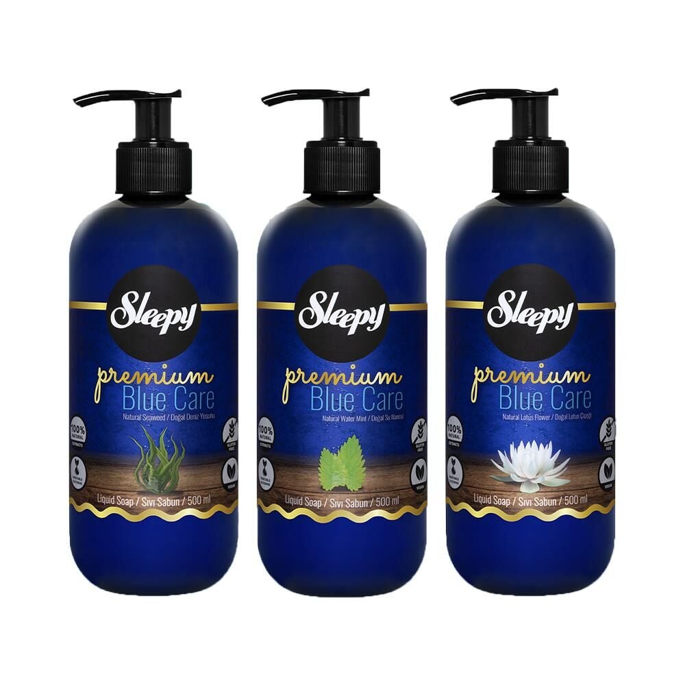 Sleepy Premium Blue Care Sıvı Sabun 500 ml Set