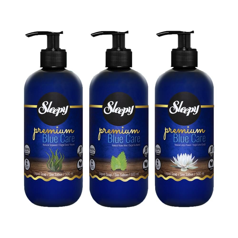 Sleepy Premium Blue Care Sıvı Sabun 500 ml Set