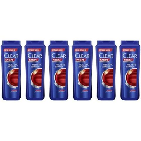 Clear Kepeğe Karşı Etkili Hızlı Stil 2'si 1 Arada Şampuan 600 ML x 6