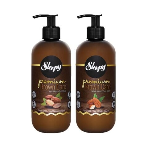 Sleepy Premium Brown Care Sıvı Sabun Argan ve Badem 500 ml