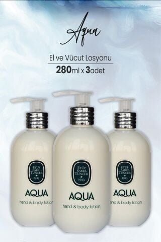 Eyüp Sabri Tuncer Aqua El ve Vücut Losyonu 280 ml x 3 Adet