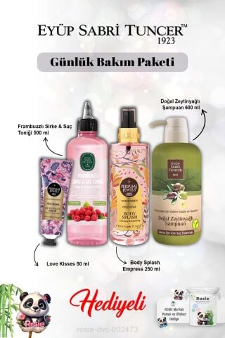 Empress Vücut Spreyi, Krem Love Kisses, Frambuaz Tonik, Zeytinyağlı Şampuan ve Rosie