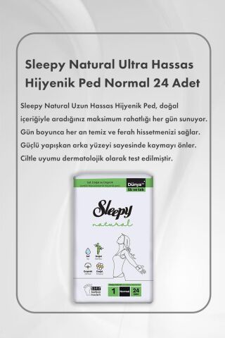 Sleepy Natural Hijyenik Ped Normal 24 Adet X3 ve Hediye Elidor Şampuan 500 ML