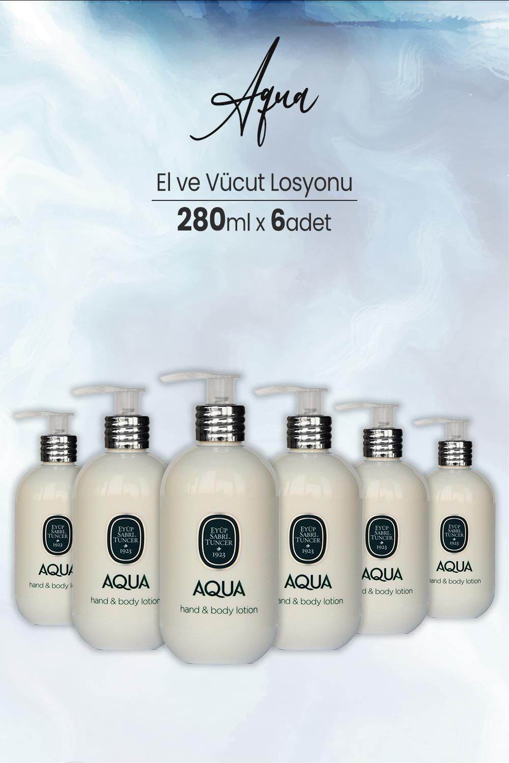 Eyüp Sabri Tuncer Aqua El ve Vücut Losyonu 280 ml x 6 Adet
