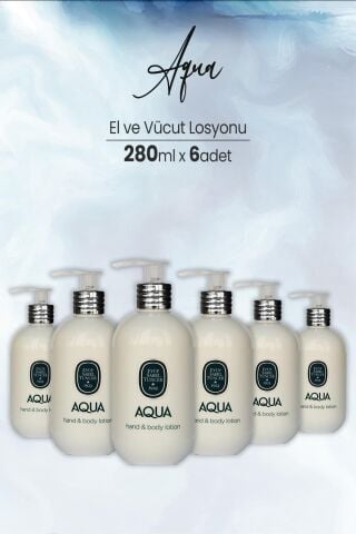 Eyüp Sabri Tuncer Aqua El ve Vücut Losyonu 280 ml x 6 Adet