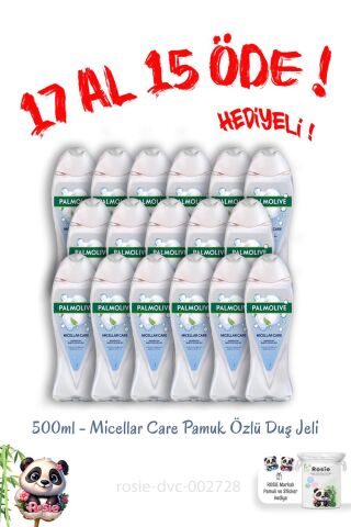 Palmolive 17 Al 15 Öde Micellar Care Pamuk Özlü Duş Jeli 500 Ml ve Rosie Hediye