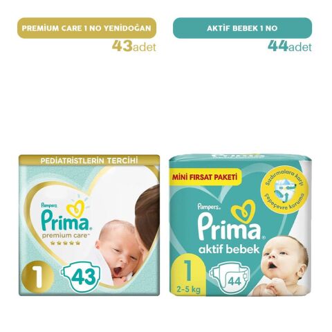 Prima Bebek Bezi 1 Beden Yenidoğan 43'lü ve 44' lü