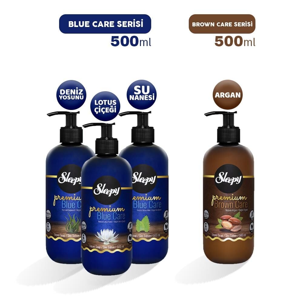 Sleepy Premium Blue Care ve Brown Care Sıvı Sabun