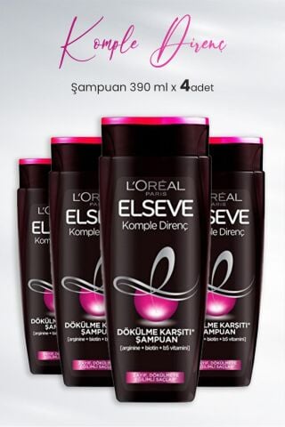 Elseve Komple Direnç Dökülme Karşıtı Şampuan 390 ml x 4 Adet