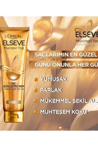 Elseve Mucizevi Yağ Saç Güzelleştirici Krem Tüm Saçlar Için 150ml