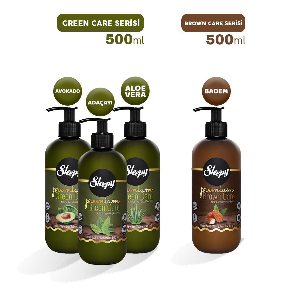 Sleepy Premium Brown Care ve Green Care Sıvı Sabun